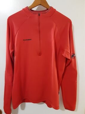 Mammut Polartec 1/4 Zip Pullover Red Performance XXL